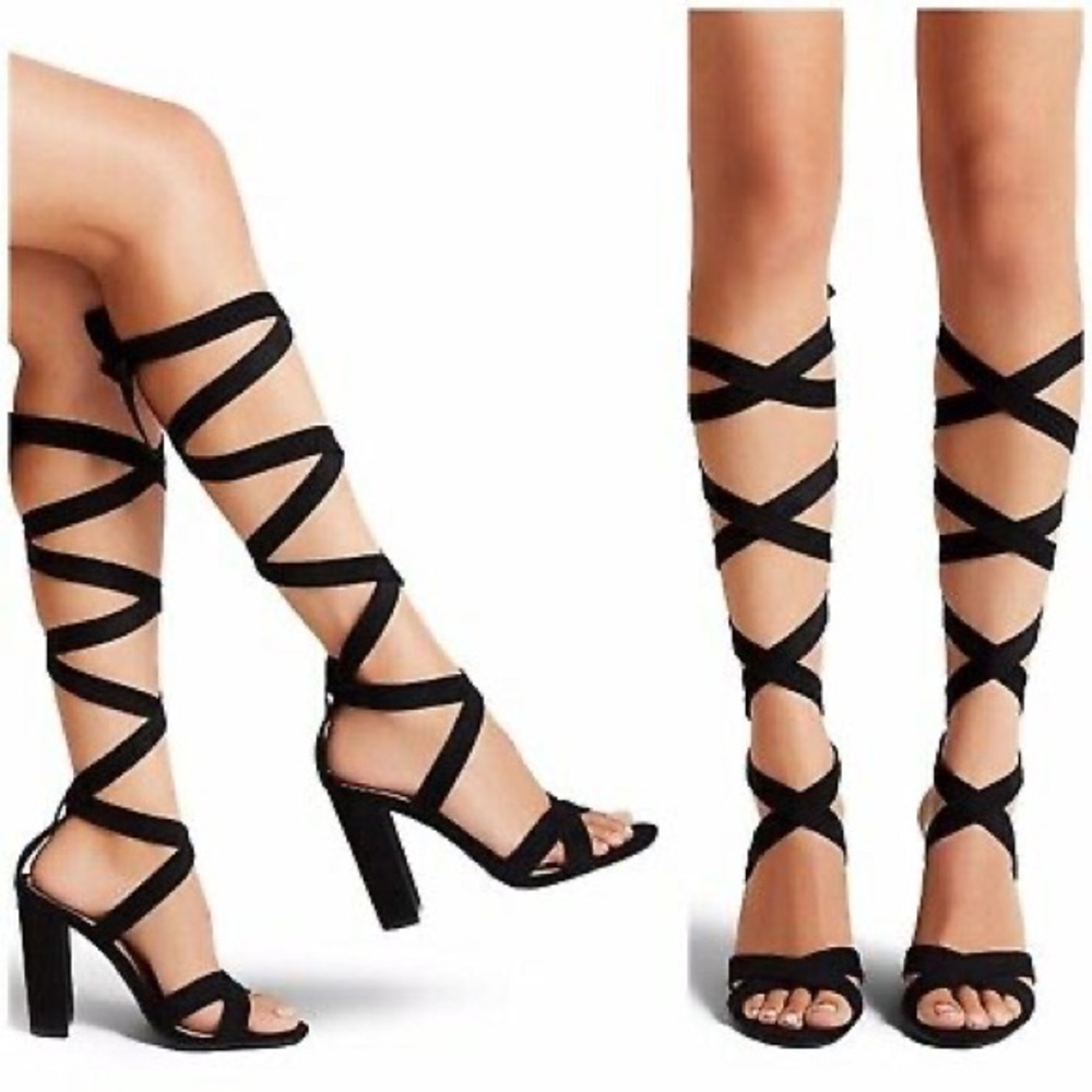 Black Lace Up Heels